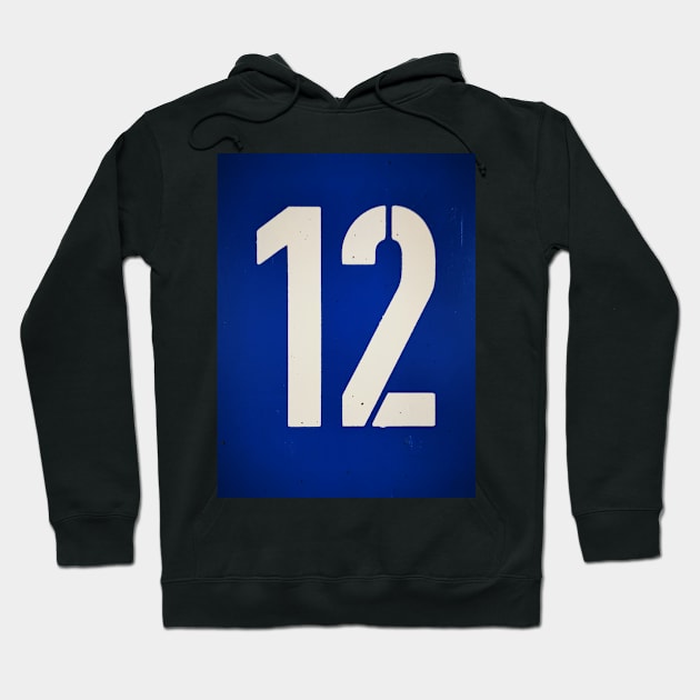 BIG and BOLD number TWELVE Hoodie by mister-john